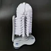 Cepillo de doble punta para cabello blanco (ventosa transparente)