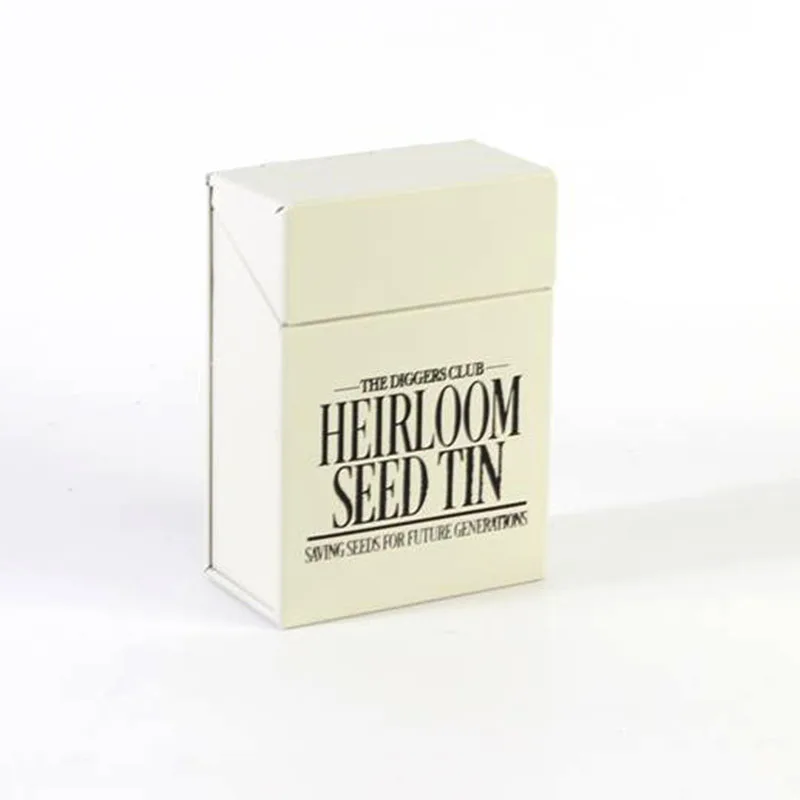 Portable Garden Seed Box Galvanized Iron Metal Seeds Organized Storage Container Flower Classified Storage