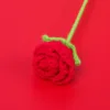 Rosa burbuja roja de un solo tallo (cabeza de flor de 3.5cm)