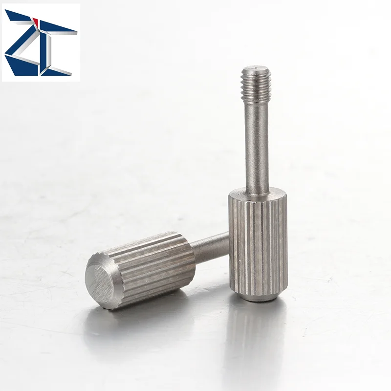 Factory Slotted Head Knob Shoulder Knurling Screws Custom Stainless Steel Screw Thumb Cabinet Knobs And Handles Single Screw