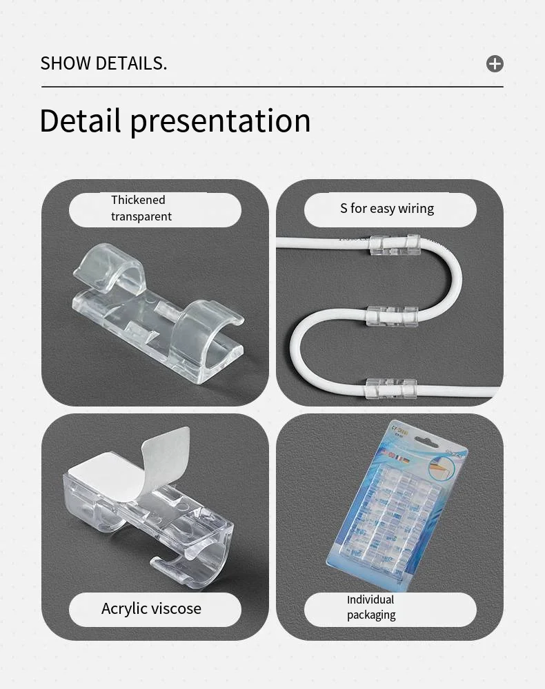 Cable organizer organizer Network cable routing Route clip Cable fastener Fastener Self-adhesive manufacture