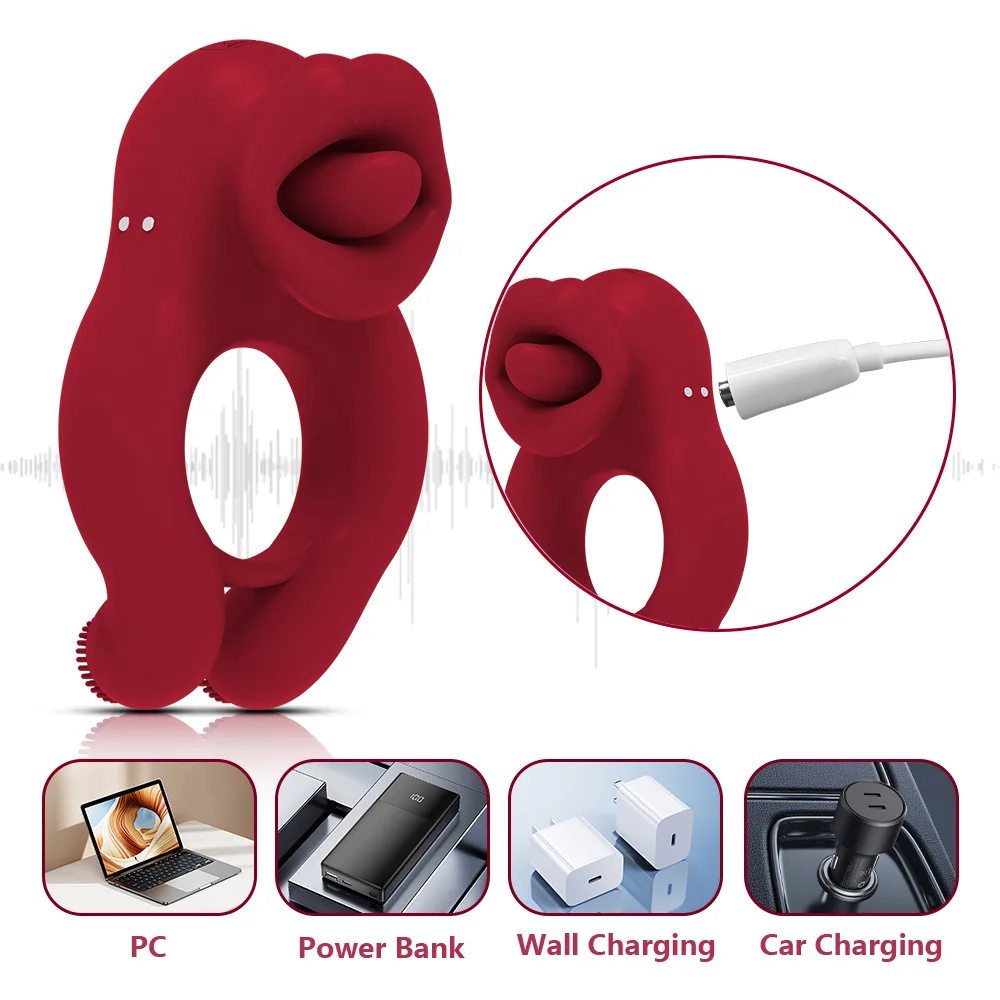Anneau de pénis, gode vibrant, jouet sexuel pour couple, anneau vibrant, jouets sexuels pour femme, vibrateurs linguaux, anneau de pénis pour homme