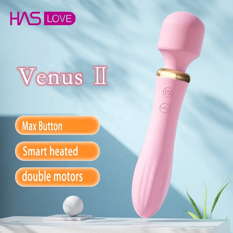 Haslove Hot Selling Venus Wand Adult Vibrator USB Heated Double-Headed Dildo Toy for Women 20 Modes Haslove Hot Selling Venus Wand Adult Vibrator USB Heated Double-Headed Dildo Toy for Women 20 Modes