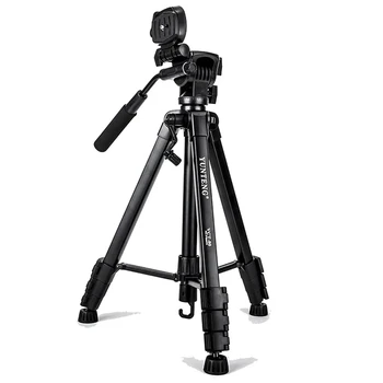 YUNTENG VCT-80 Professional Portable Telescopic Tripod with Mounts for DSLR Cameras and Smartphones Video Recording