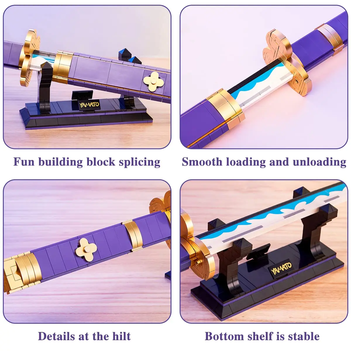 DIY Plastic Anime Swords Creative MOC Demon Samurai Slayer Sword Weapon Building Blocks Bricks Toys