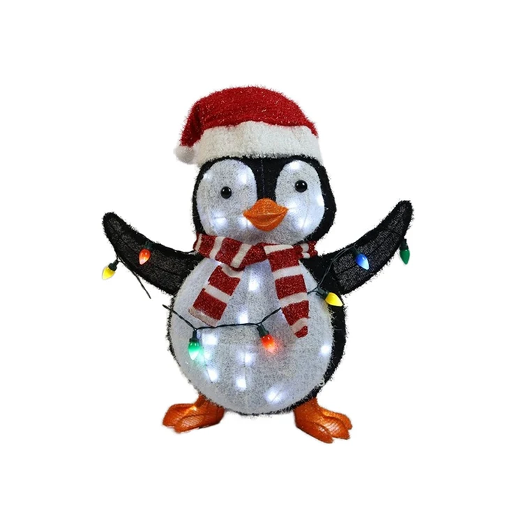Customized 28IN LED Penguin Motif Outdoor Christmas Lights Festive Displays Decorations