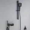 Panel de losa de roca con varilla de altura ajustable en negro