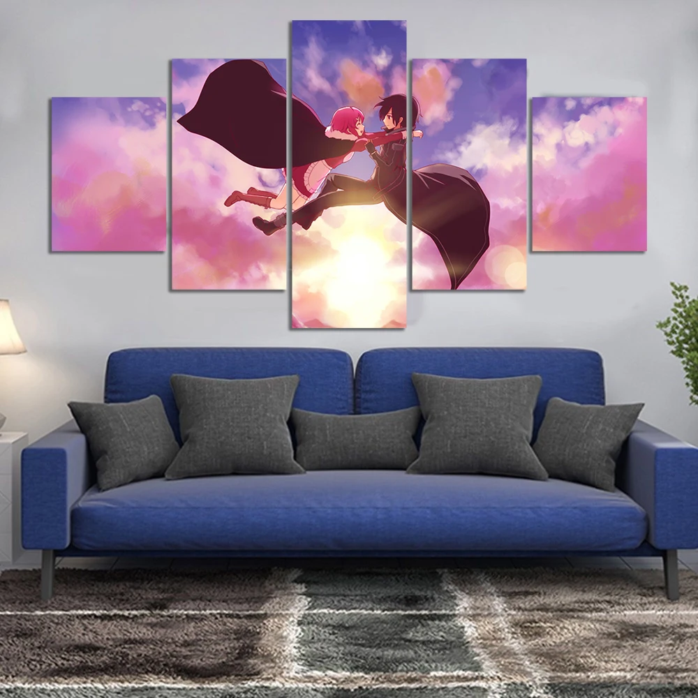 Wholesale Sword Art Online Anime Painting Wall Art Paints Canvas Painting Wall Christmas Gifts Living Room Decor Anime Poster Murals From m.alibaba.com