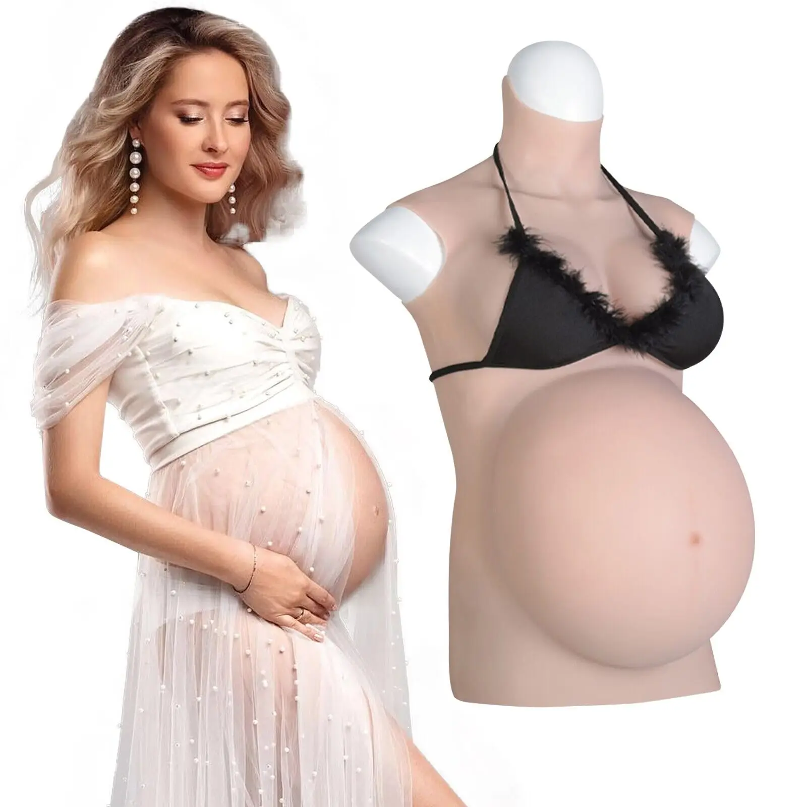 Factory Direct Supply Realistic Silicone Breast Forms Huge Tits Transgender Pregnant Belly for Makeup