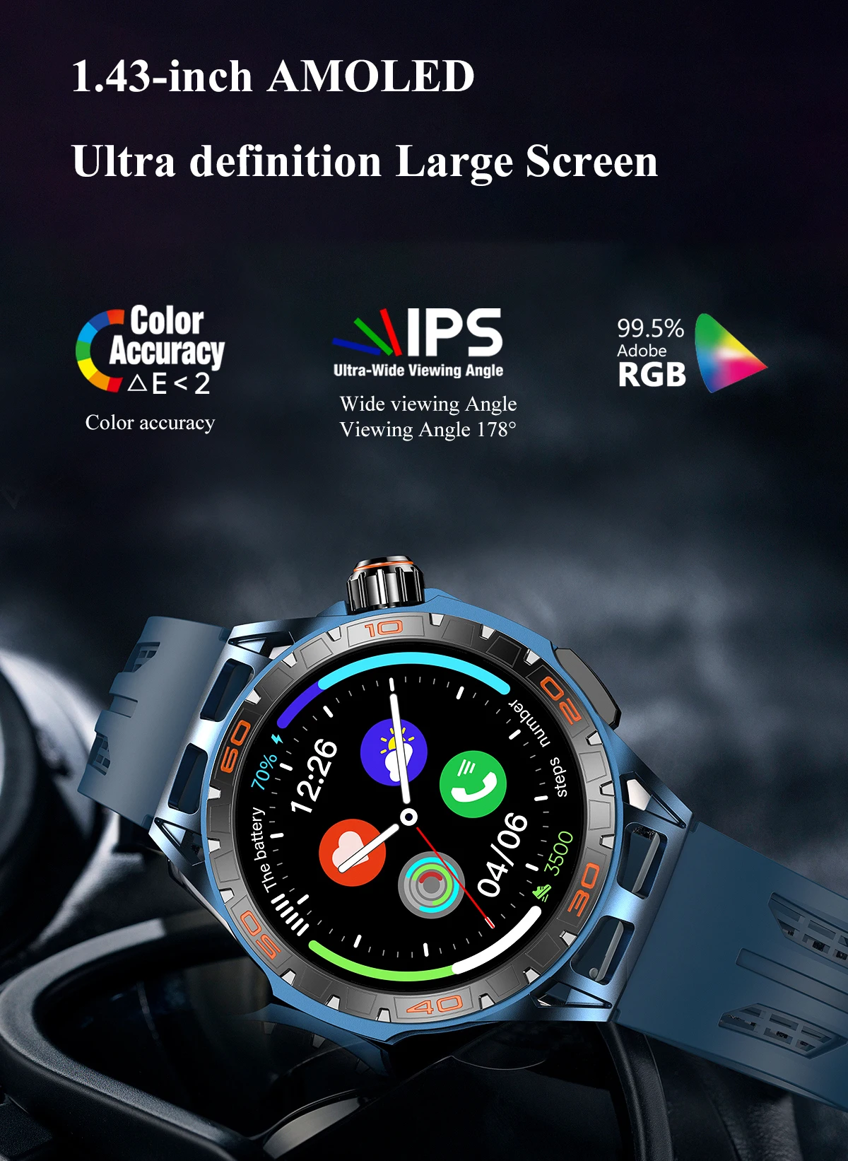 Hot Selling Outdoor Style Smart Watch La102 Amoled Men Women Smartwatch ...