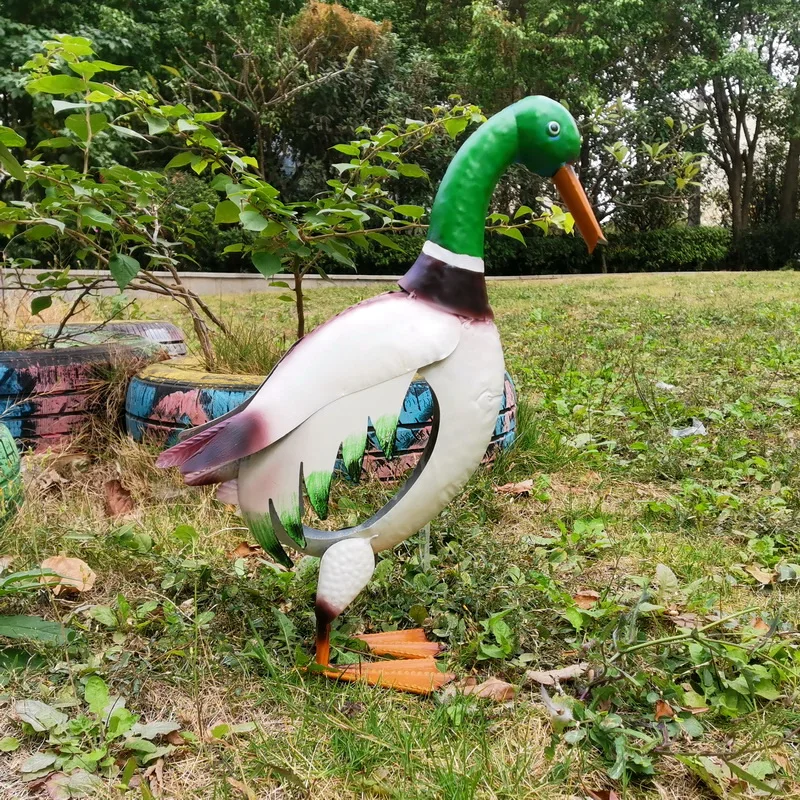 Outdoor Decoration Metal Duck Cast Iron Garden Statues