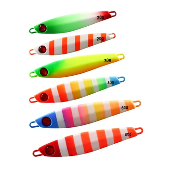 Palmer 20g 30g 40g 60g Luminous slow pitch jigging lure Customizable metal jig lure Japanese style 3D eyes metal jig