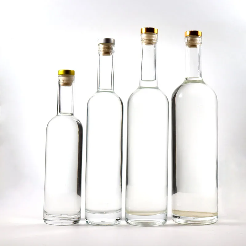 China Factory Customized 500ml 700ml 750ml 1L Vodka Glass Bottle Wholesale
