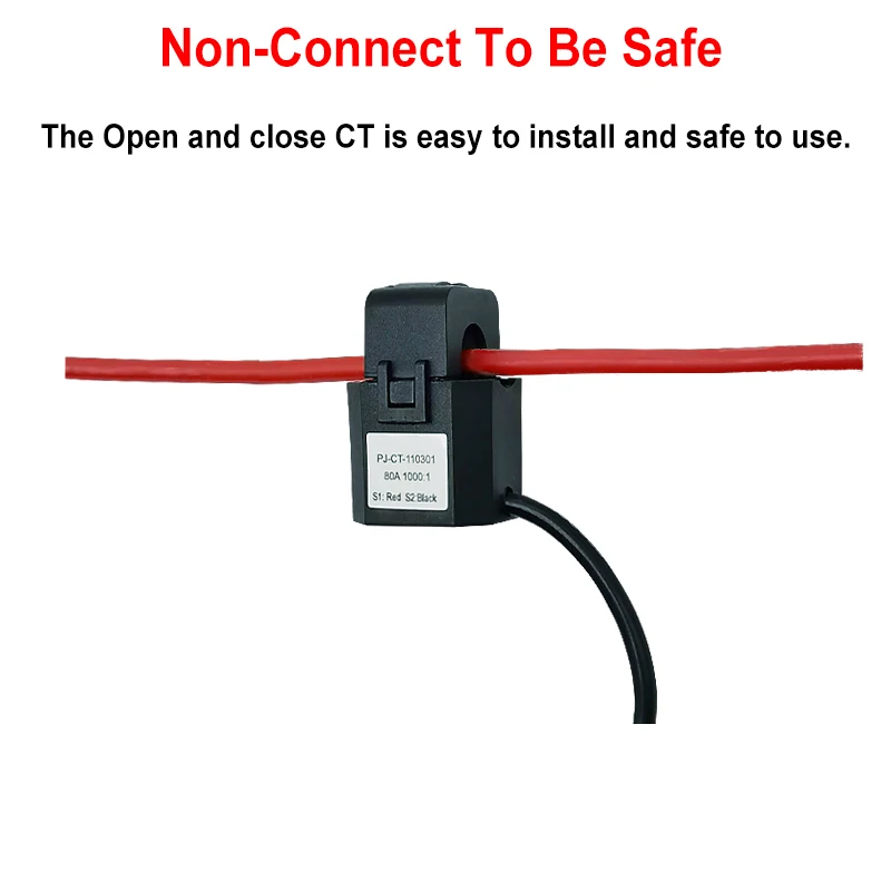 Tuya Smart Zigbee Energy Meter 80a With Clamp App Monitor Kwh Voltage