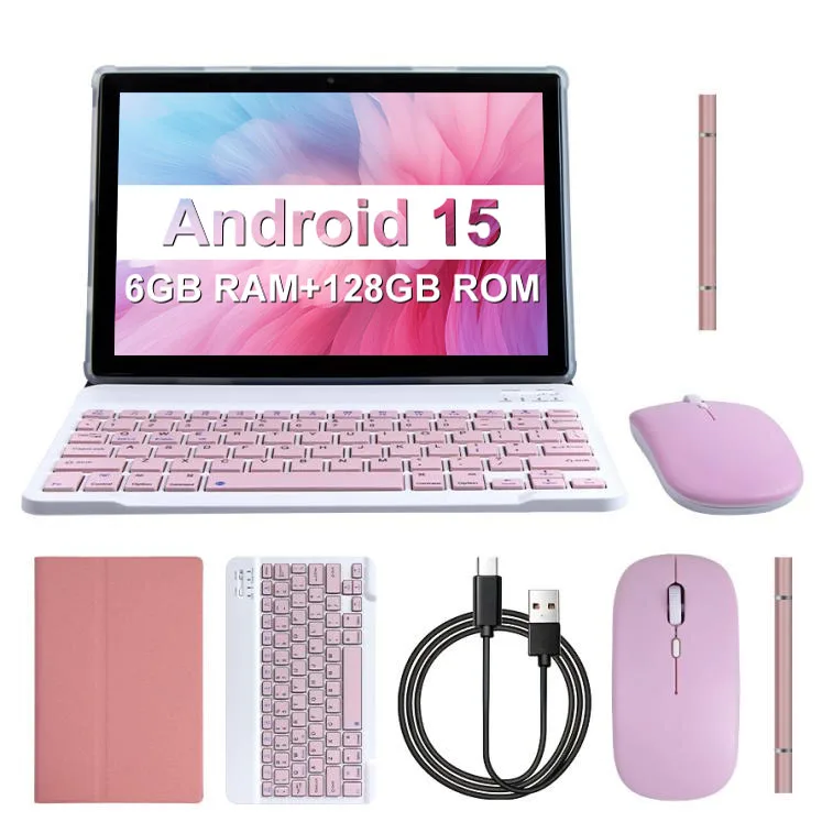 10.1インチAndroid 15タブレットPC 4GB RAM 128GB大人用WiFi BT