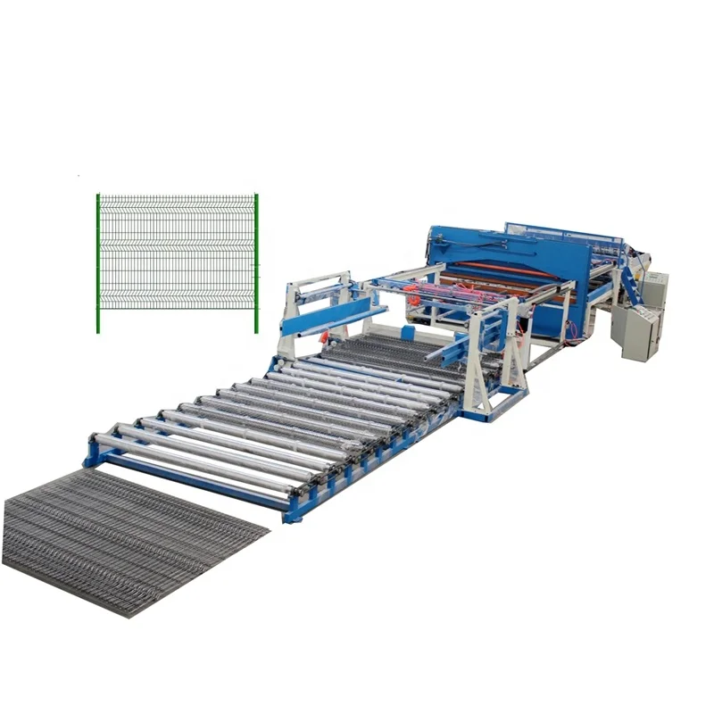 3-6 mm Automatic curver Fence Wire Mesh Panel Welding Machine With Bending Machine Production Line