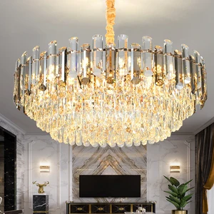 Zeal Lighting Bedroom Decoration Luxury Round Ceiling K9 Crystal Chandeliers for Living Room