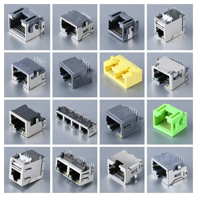 Modular Jack Connector Rj45 RJ45 Ethernet Jack Modular Connector 8p8c With Led| Alibaba.com