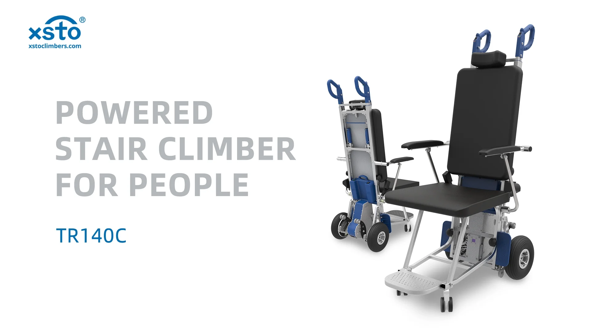 Xsto Tr140c Electric Stair Hand Truck Climbing Wheelchair Portable Foldable Trolley Powered