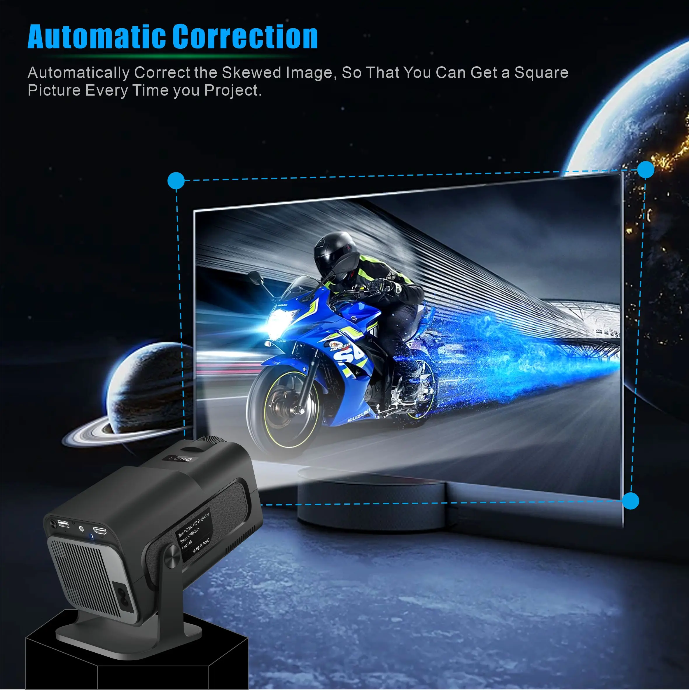 Portable LCD Projector D035 - 4K Entertainment All-in-one
