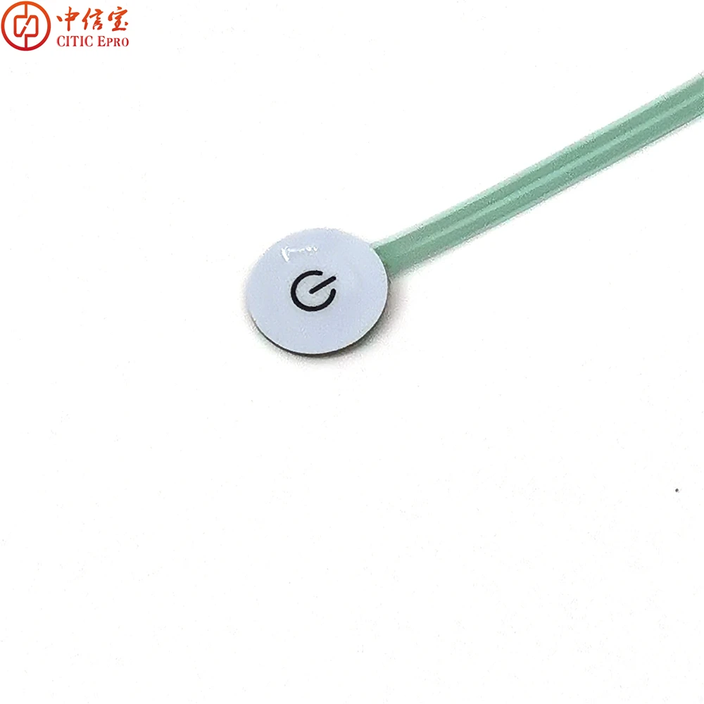 Single push button membrane switch for siemens