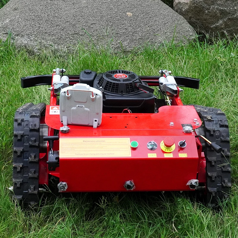 Multi-functional Self-propelled Tracked Robot Lawn Mower AWY-550L Gasoline Remote Control Garden Lawn Mower Weeding Machine