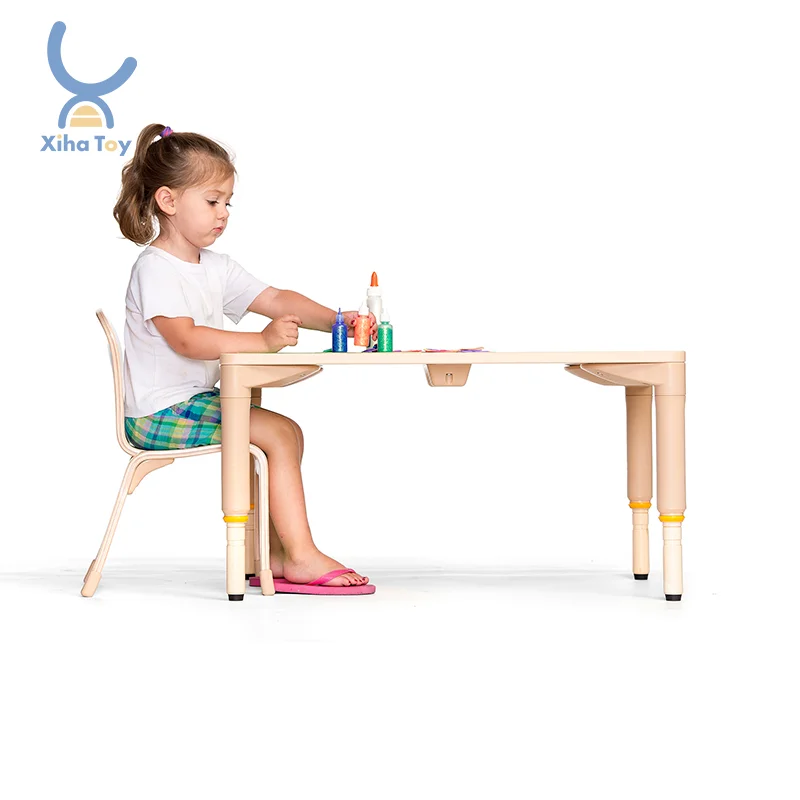 Xiha Wood Montessori Kids Study Table Desk And Chair Children