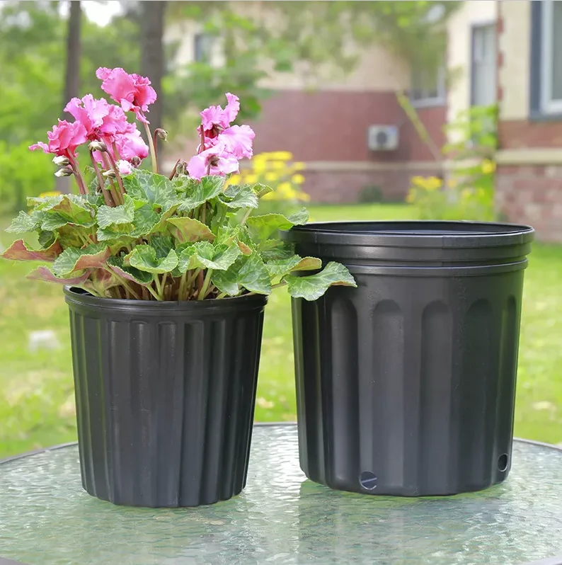 Wholesale Cheap 1 2 3 5 7 10 15 20 Gallon Black Plastic Pot Outdoor
