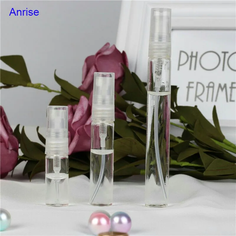 Mini Size 2ml 3ml 5ml 10ml Clear Glass Vial Perfume Spray Atomizer Sample Bottle