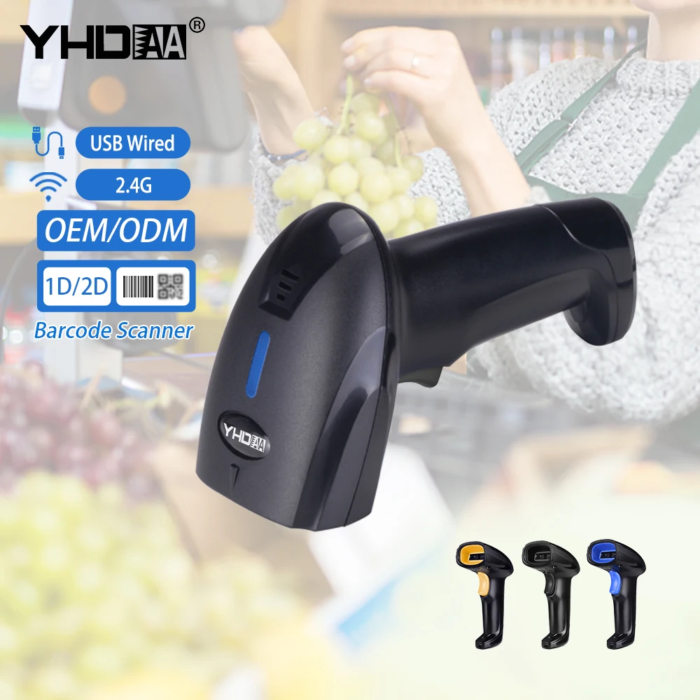 Escáner Bluetooth LENVII 2D – 3 En 1 (2.4GHz, USB Y Bluetooth), Lee QR Y Códigos Dañados, Compatible Con Windows, Mac, Android Y POS