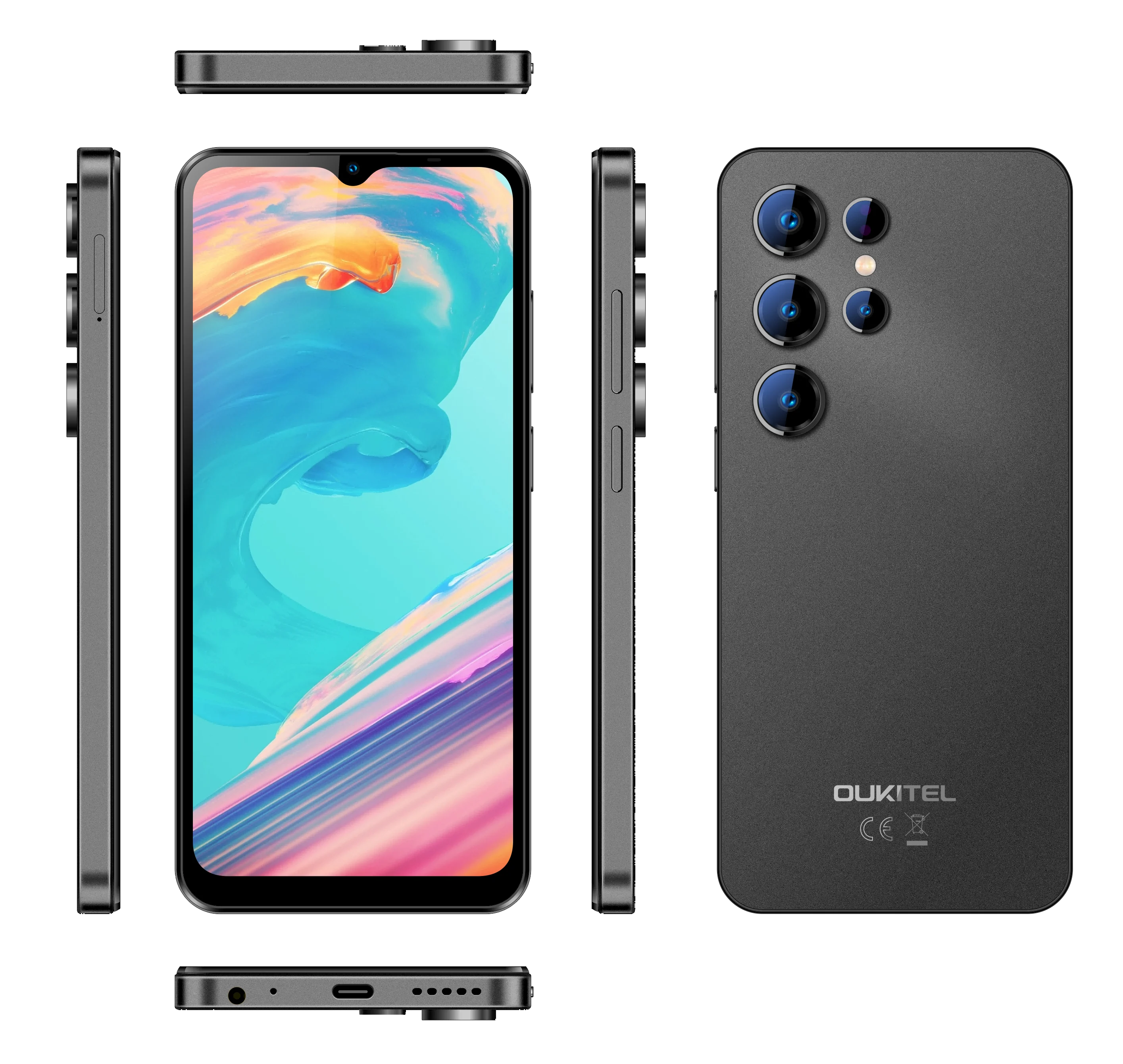 OUKITEL C2 Mobile Phones - Newest Android 16 Phone, 6.52" HD Display, 5000mAh Battery, 16GB 64GB/1TB, 4G SIM Free Mobile Phone, Face Recognition, 5G WiFi| BT5.0|OTG|Blue
