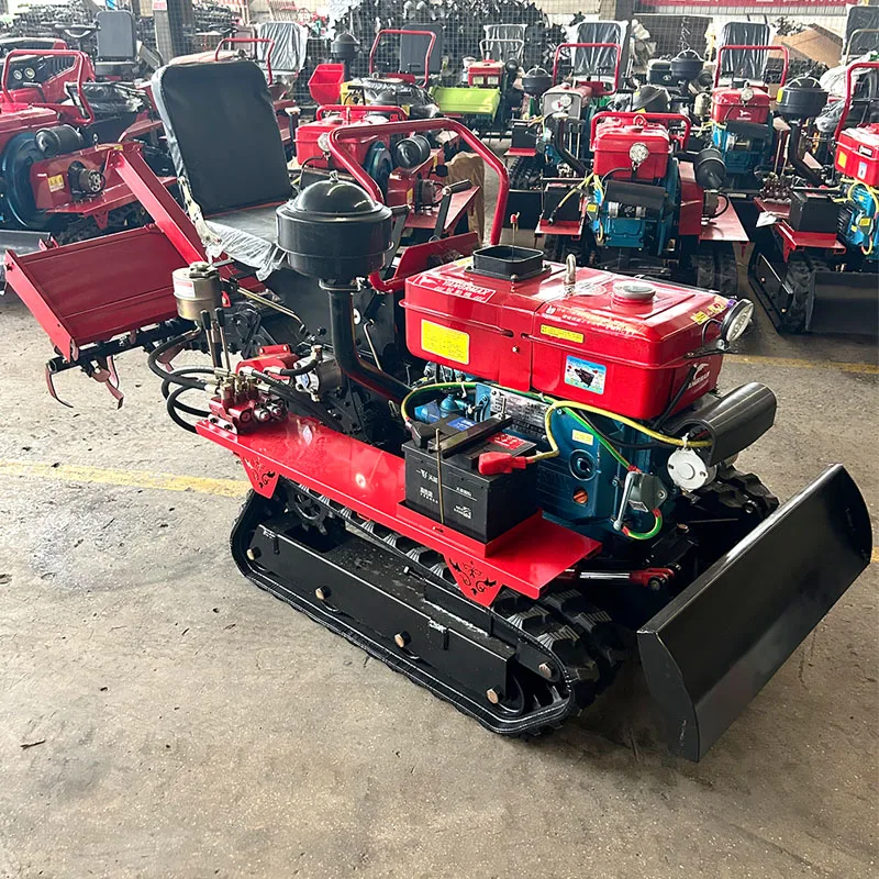 Multifunction Agricultural Dryland 25hp 35hp Mini Crawler Tractor for Farmland Ditching Plowing Fertilizing Cultivators