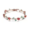 Rose gold zircon bracelet