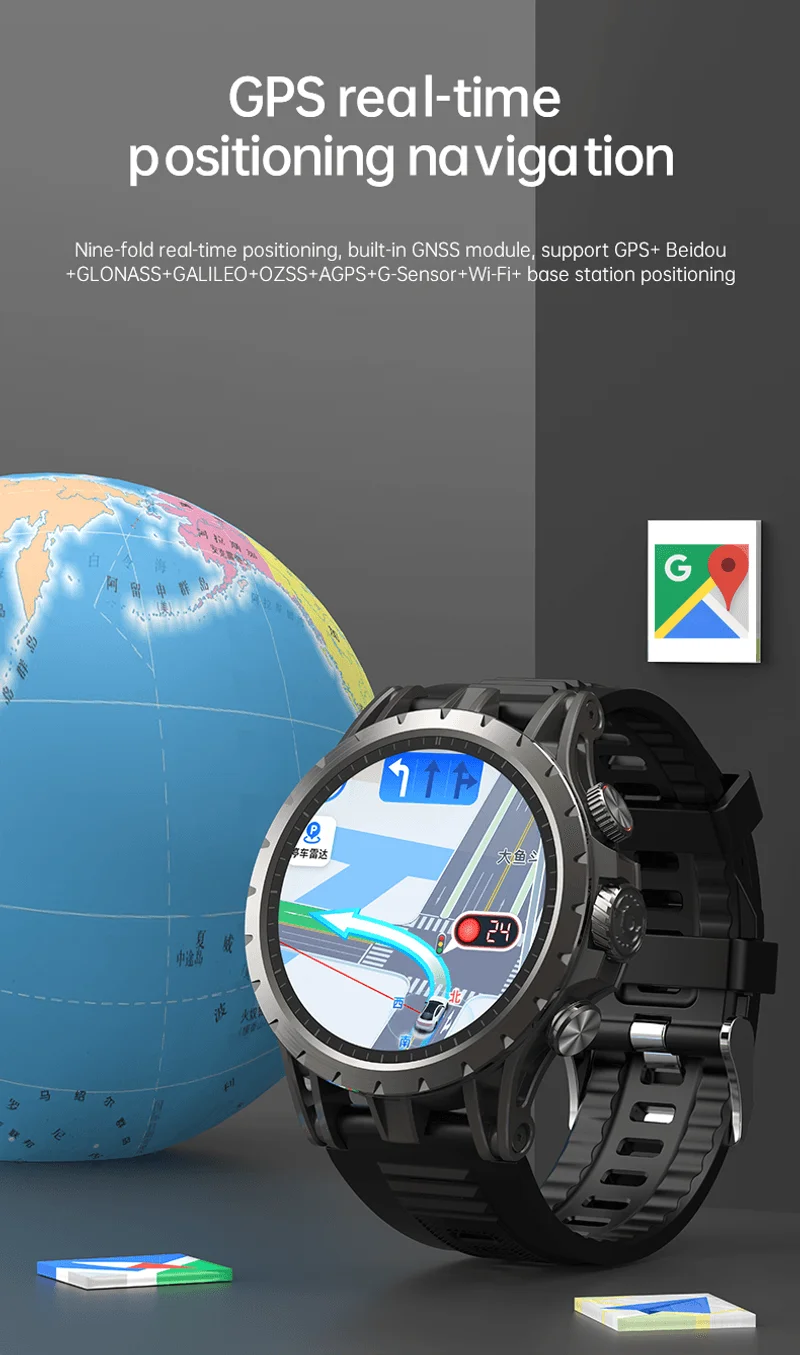 VALDUS VG54 Smartwatch - 4G Android 8.1 with AMOLED Screen