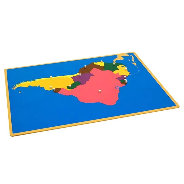 Монтессори материалы дети легко доска карта головоломки для