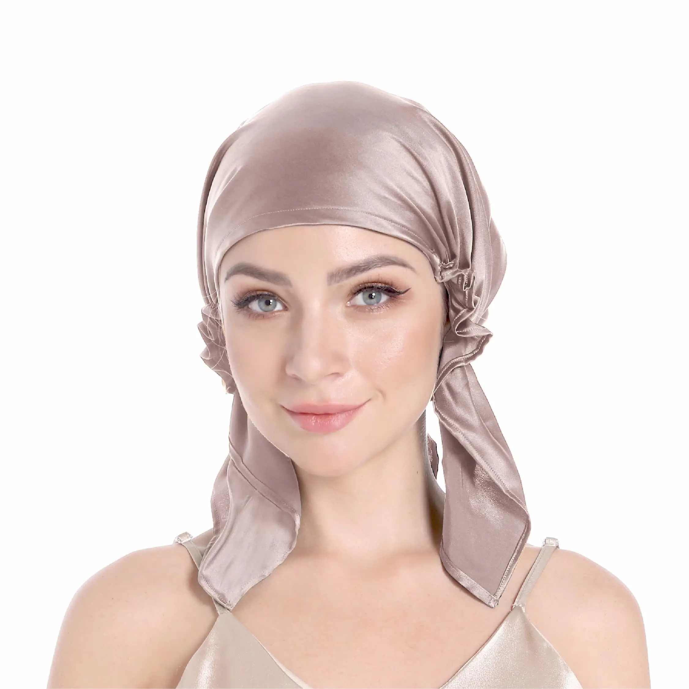 22 Momme 100% Mulberry Silk Bonnet Hair Wrap for Sleeping - Adjustable Kaome 100% Mulberry Silk Bonnet for Sleeping Women, 22 Momme  main image 2
