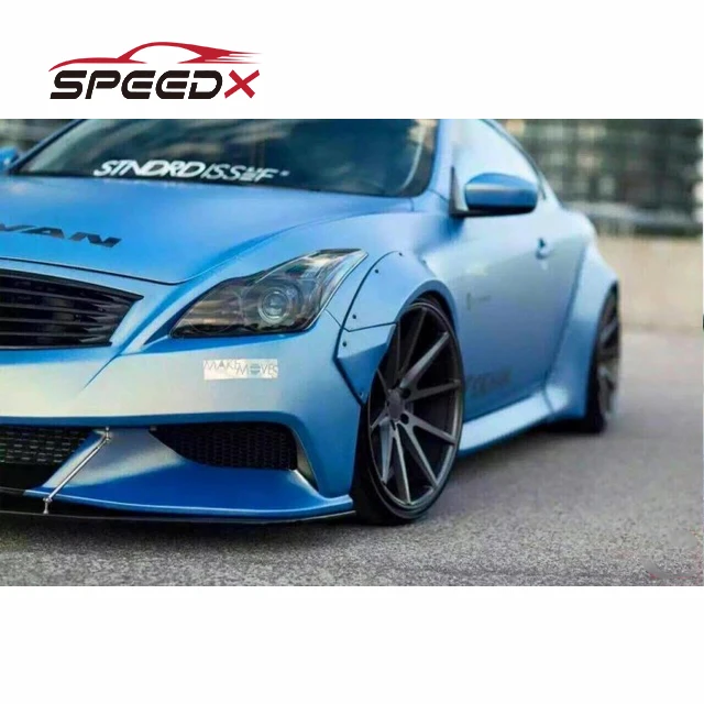 For Infiniti G37 Coupe LB Wide Front Bumper Body Kit G37 Coupe Carbon Wide Front Bumper Front Lip