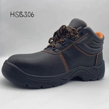 Rwh,heavy Industrial Corrosion Resistant Safety Shoes for Sale Anti-slip PU/PU Injection Outsole Work Shoes HSB306