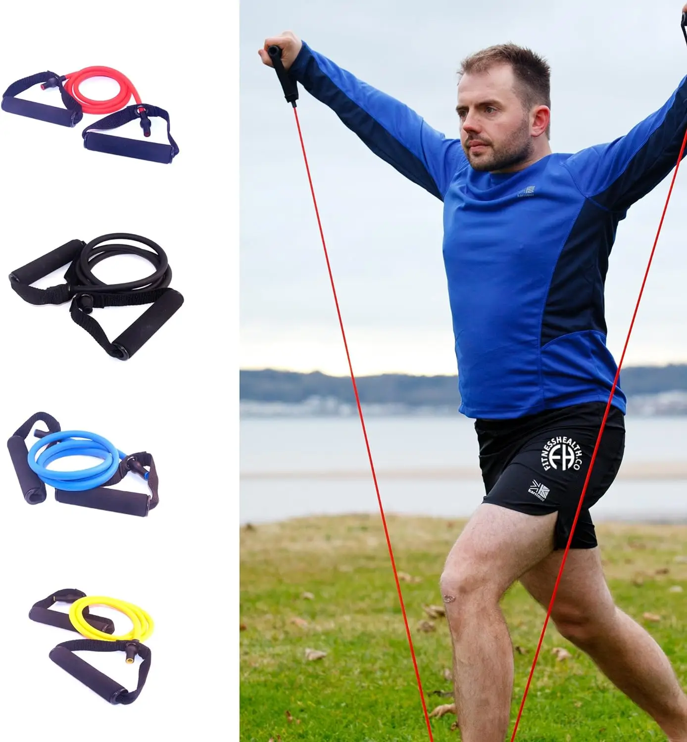Exercise Resistance Bands Adjustable Length Comfort Handles