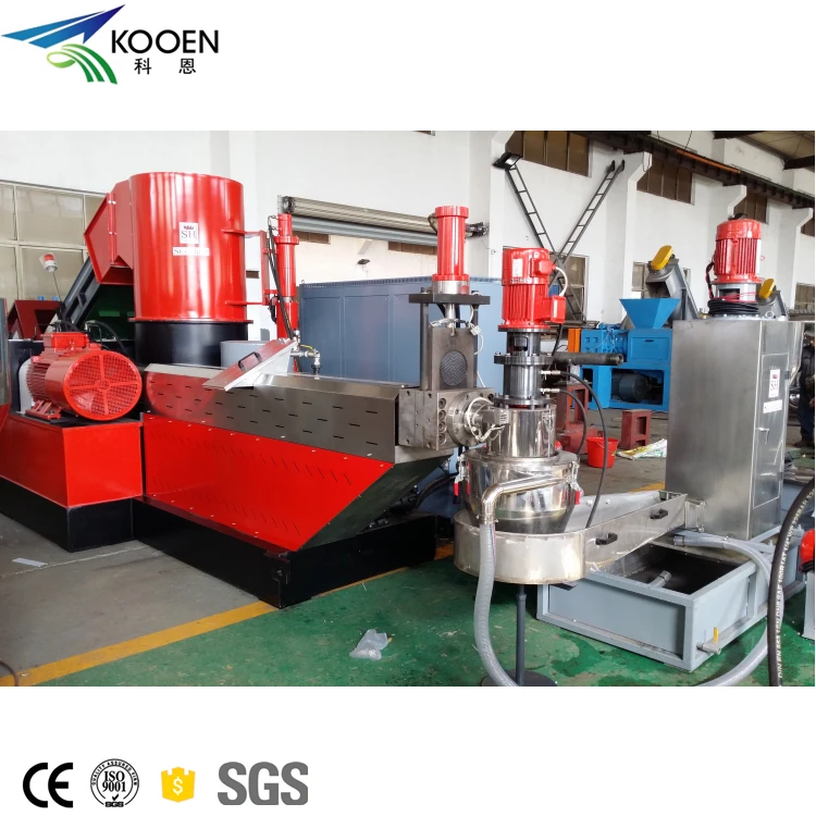 Electrical Control LDPE HDPE PP Recycle Plastic Granules Making Machine Price