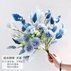 Lot d'hortensias bleu ciel + vase en céramique