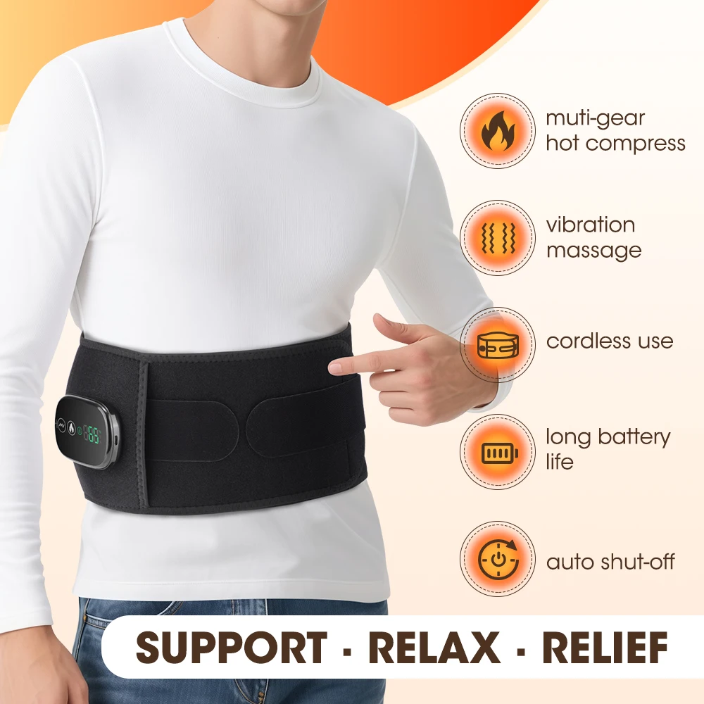 Hailicare Waist Massager - Vibration & Heat for Back Pain Hailicare Waist Massager - Vibration & Heat for Back Pain