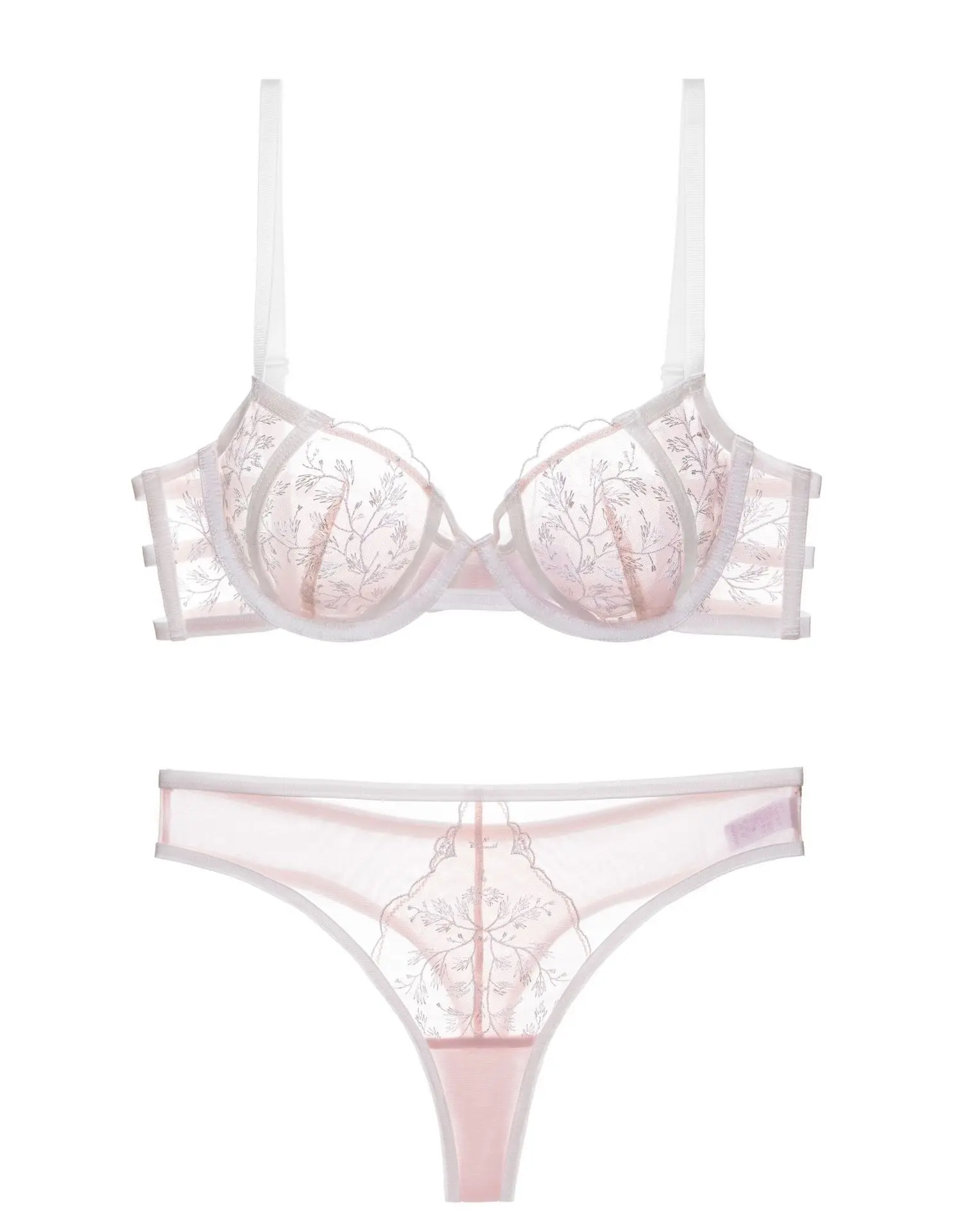 Lism OEM Latest Custom Logo Ladies Bralette With Stylish Fashion Sheer Women Luxury Push up Lace Bra Panty Elegant Lingerie Set