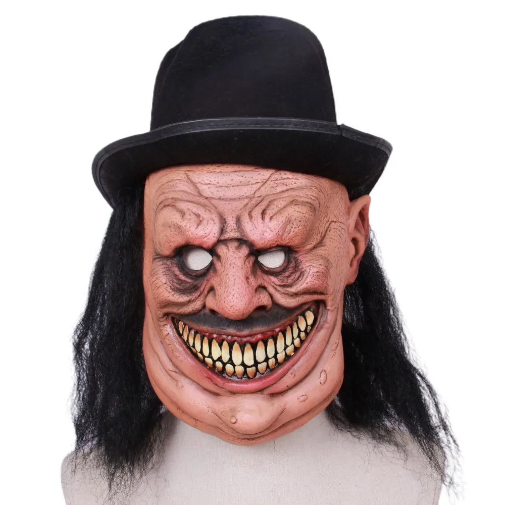 Máscaras assustadoras de Dia das Bruxas para adultos, demônios sorridentes,  fantasia de Halloween assustadora adereços de festa, acessórios de cosplay