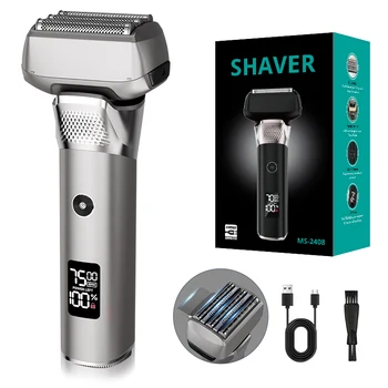 Electric Shaver for Men Wet & Dry Shave Two shaving modes Waterproof Foil Shaver Five blade reciprocating shaver