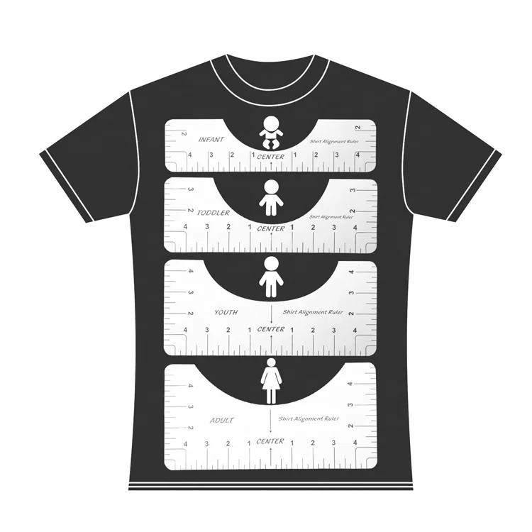 1 pcs, XL XESRT 1pcs/4pcs T-Shirt Alignment Ruler T-Shirt Centering Ruler for Making Fashion Design 