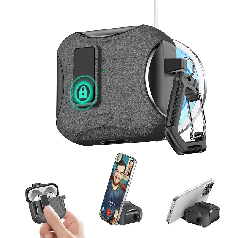 New Arrivals Best Price Shockproof Case for Apple for AirPods Pro Pro 2 for AirPods 4 Integrated Phone Stand Bulk Order