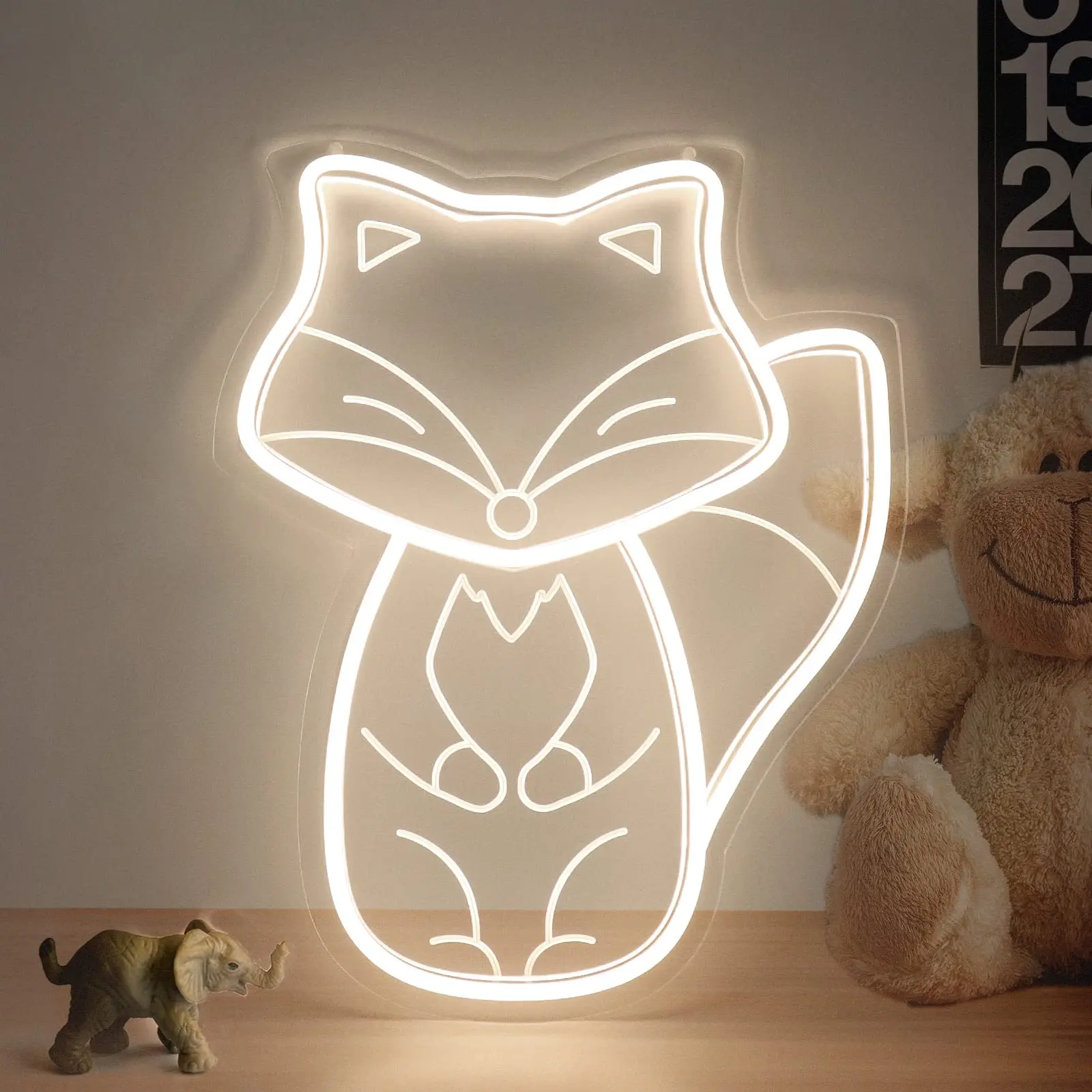 product cute puppy night light kawaii animal bedside room powered 3d dog nightlight led neon lights sign-5