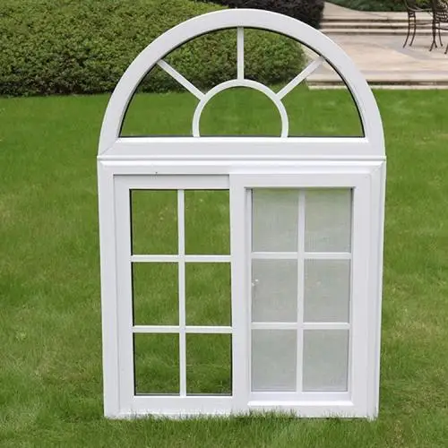 Pvc Arched Sliding windows With Low E Double Glass