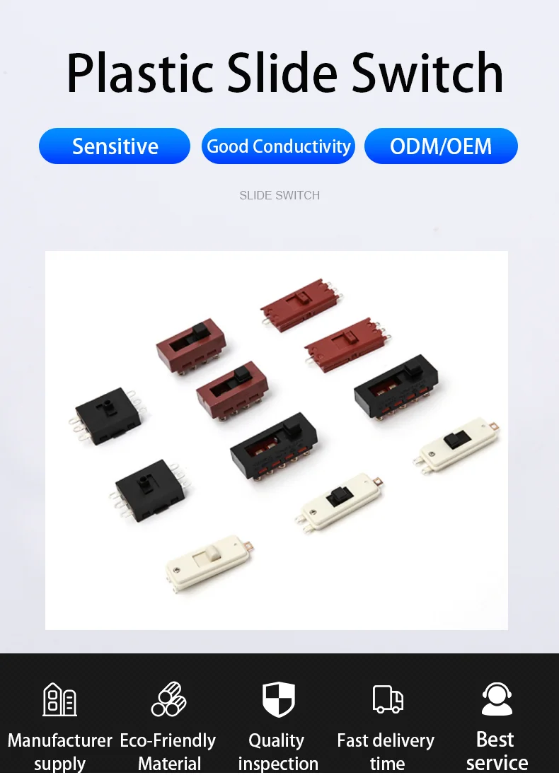 Customizable Ss23h50 2-5 Position Dip Slide Switch 8 Pin Micro On Off ...